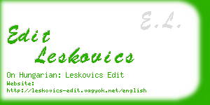 edit leskovics business card